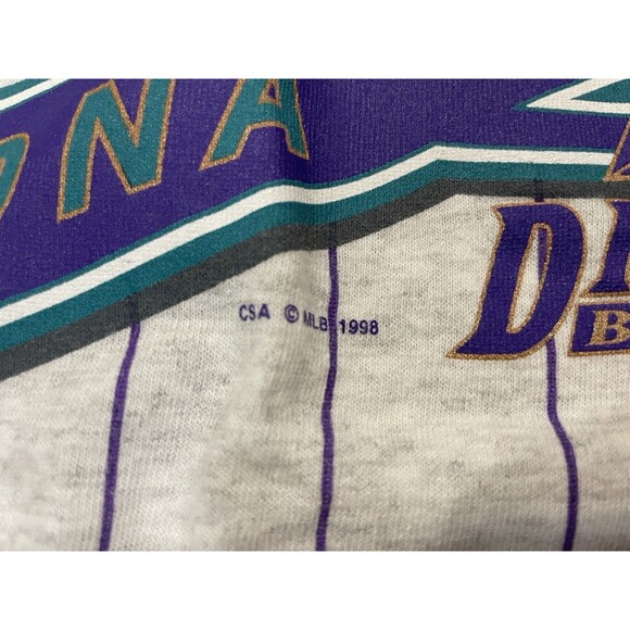 Vintage CSA Nutmeg Mills Arizona Diamondbacks 1998 Baseball T Shirt Sz Large MLB - Picture 3 of 7